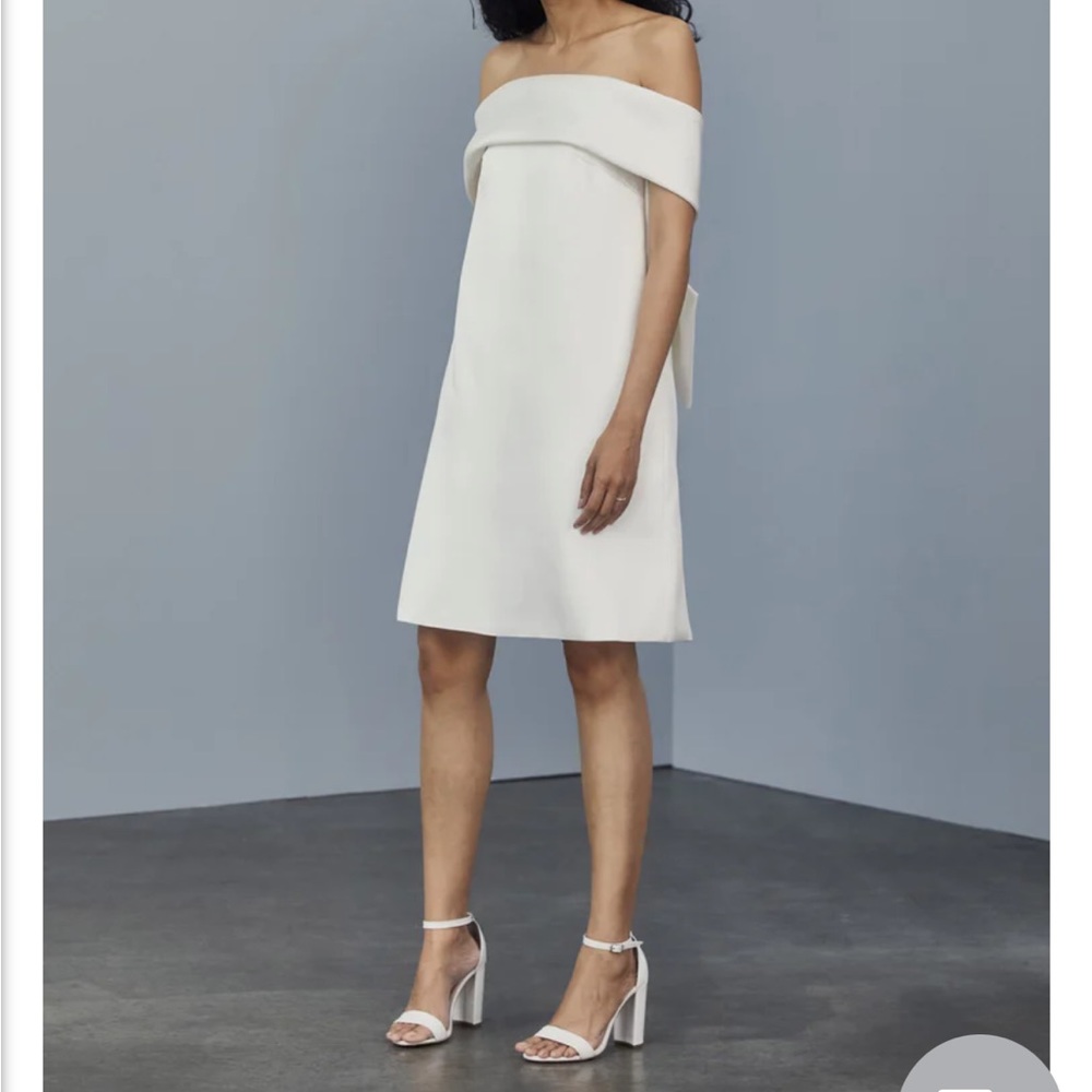 Amsale Bow Back Shift Dress